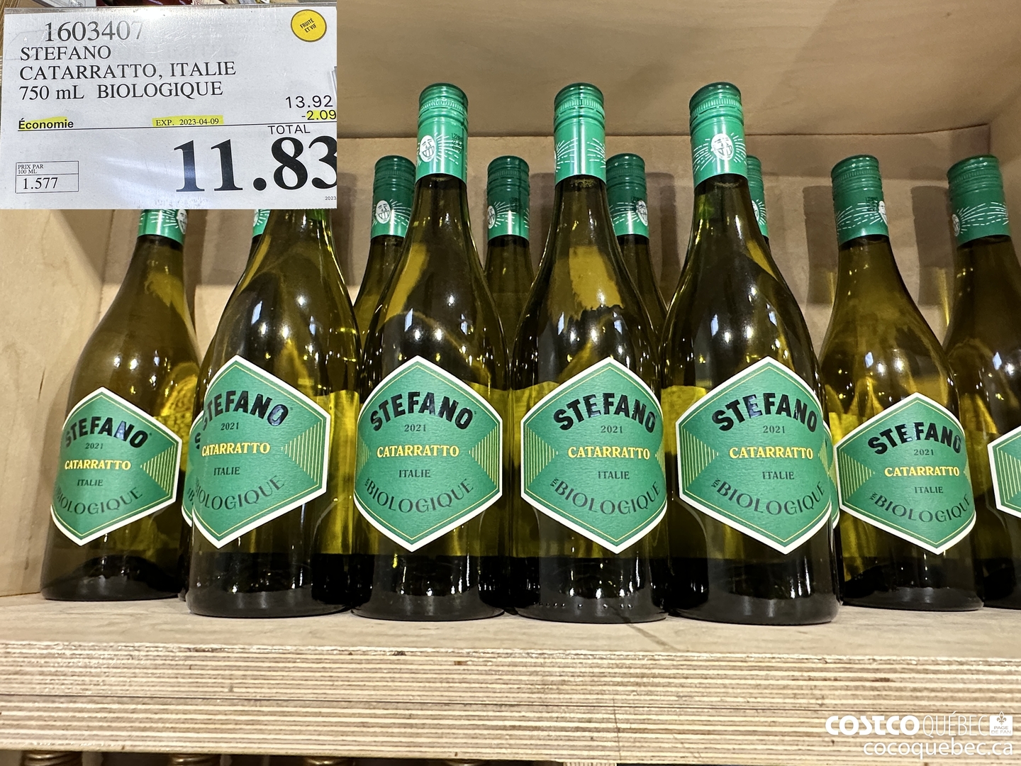 1603407 CATARRATTO, ITALIE 750 mL BIOLOGIQUE  ($2.09 INSTANT SAVINGS EXPIRES ON 2023-04-09) $11.83