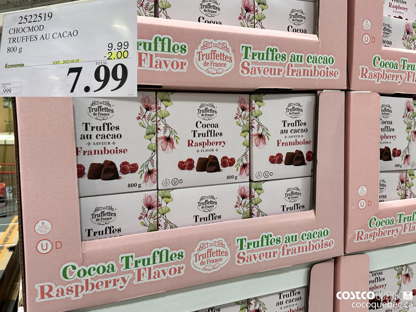 2522519 CHOCMOD TRUFFES AU CACAO  ($2.00 INSTANT SAVINGS EXPIRES ON 2023-04-30) $7.99