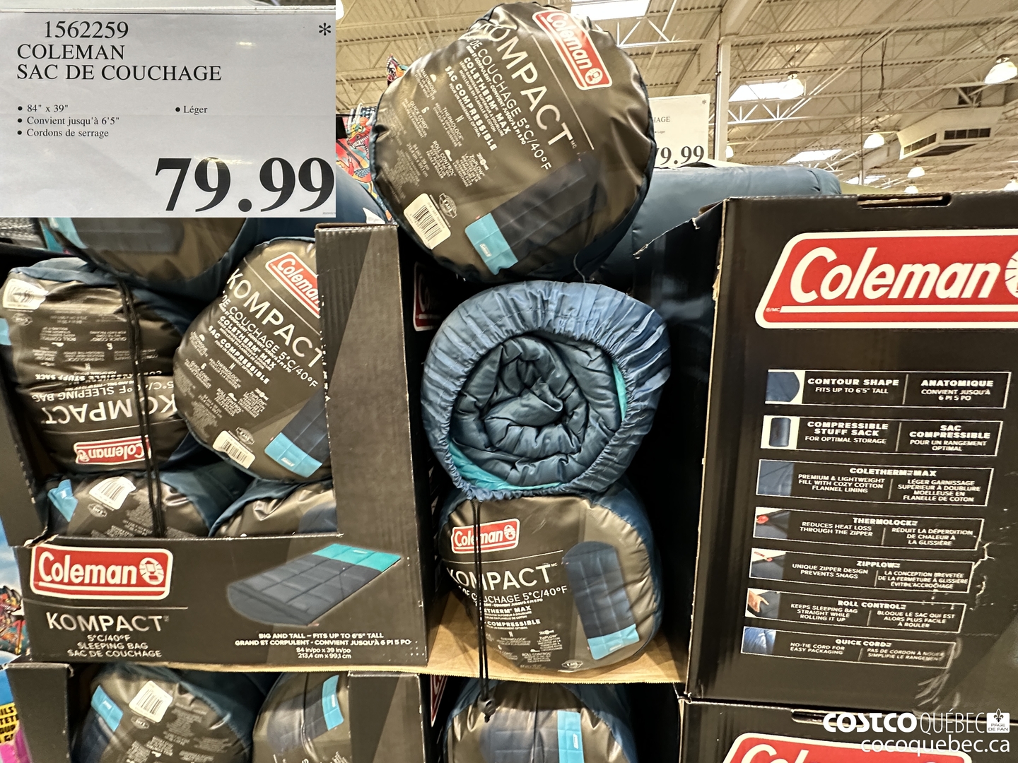 1562259 COLEMAN SAC DE COUCHAGE $79.99