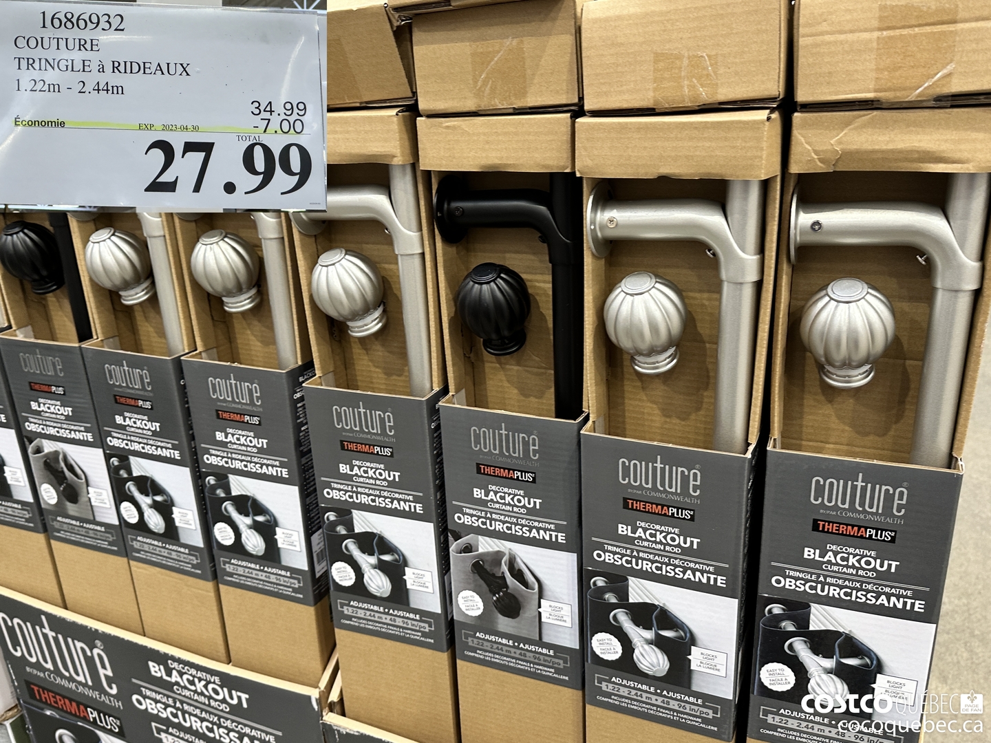 1686932 COUTURE TRINGLE 4 RIDEAUX  ($7.00 INSTANT SAVINGS EXPIRES ON 2023-04-30) $27.99