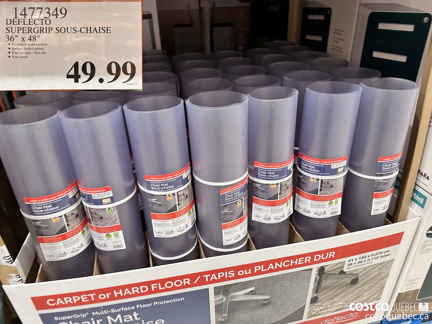 1477349 DEFLECTO SUPERGRIP DESSOUS DE SIEGE  $49.99