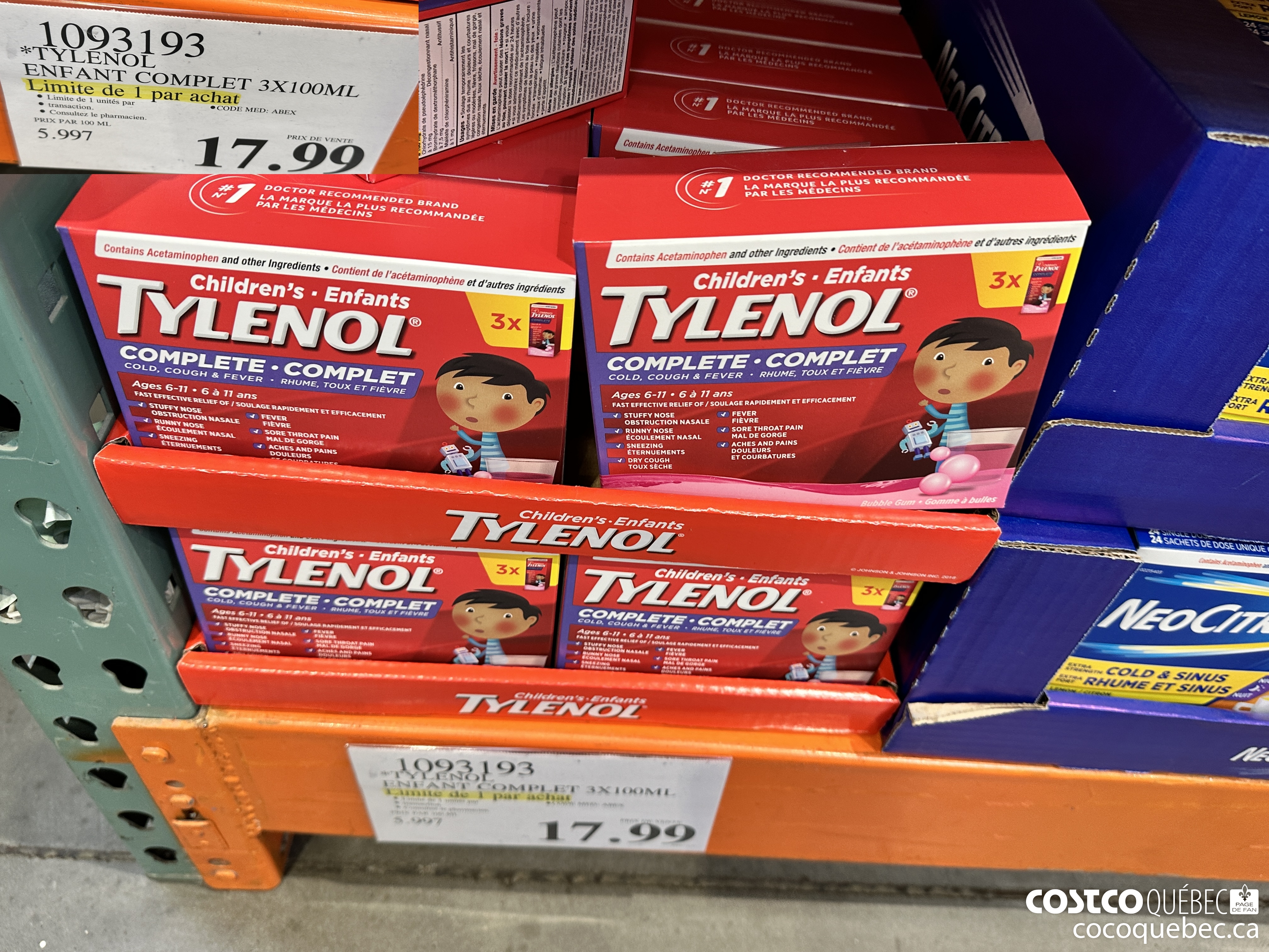 1093193 ENFANT COMPLET 3x7] OOML Limite de 1 par achat  $17.99