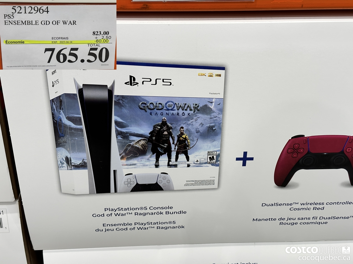 5212964 ENSEMBLE GD OF WAR LIMITE 3 PAR MEMBRE  ($60.00 INSTANT SAVINGS EXPIRES ON 2023-04-14) $765.50