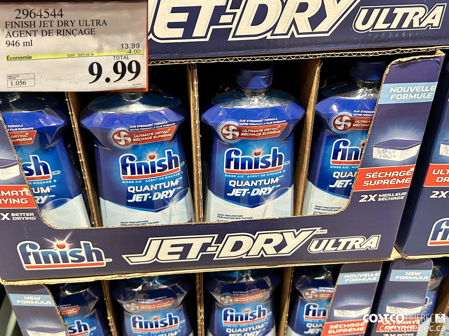 2964544 FINISH JET DRY ULTRA AGENT DE RINCAGE 946 ml ($4.00 INSTANT SAVINGS EXPIRES ON 2023-04-30) $9.99