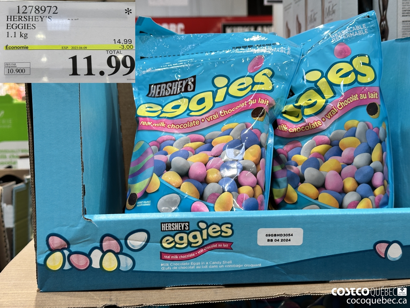 1278972 HERSHEY'S --- EGGIES ($3.00 INSTANT SAVINGS EXPIRES ON 2023-04-09) $11.99