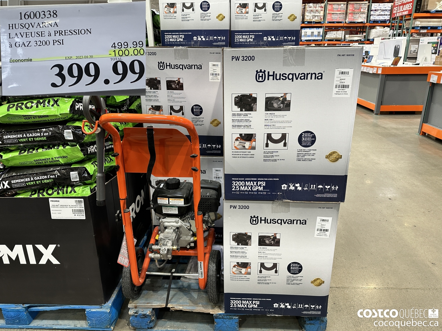 1600338 HUSQVARNA LAVEUSE a PRESSION ($100.00 INSTANT SAVINGS EXPIRES ON 2023-04-30) $399.99