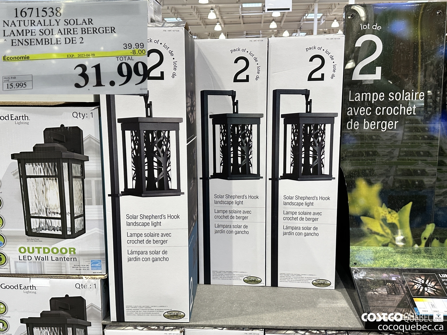 1671538 NATURALLY SOLAR LAMPE SOL AIRE BERGER ~ ENSEMBLE DE 2 ($8.00 INSTANT SAVINGS EXPIRES ON 2023-04-09) $31.99