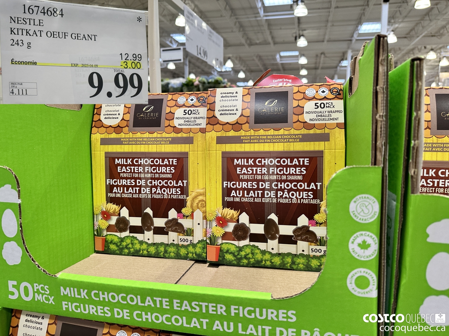 1674684 NESTLE KITKAT OEUF GEANT  ($3.00 INSTANT SAVINGS EXPIRES ON 2023-04-09) $9.99