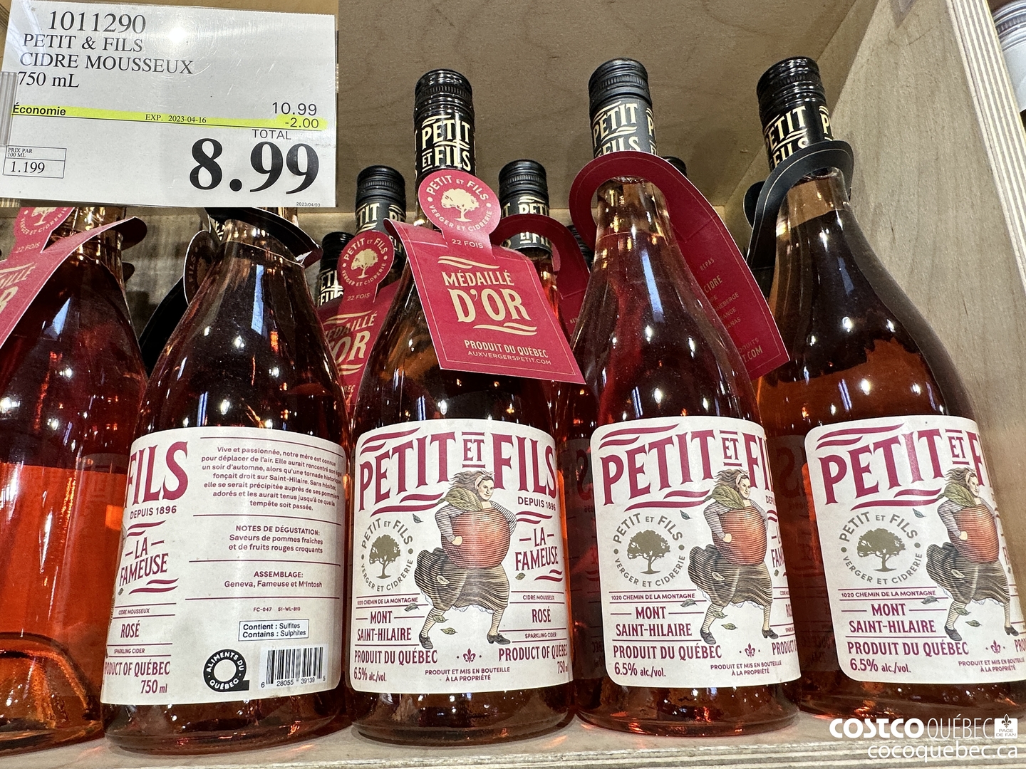 1011290 PETIT & FILS CIDRE MOUSSEUX 750 ML  ($2.00 INSTANT SAVINGS EXPIRES ON 2023-04-16) $8.99