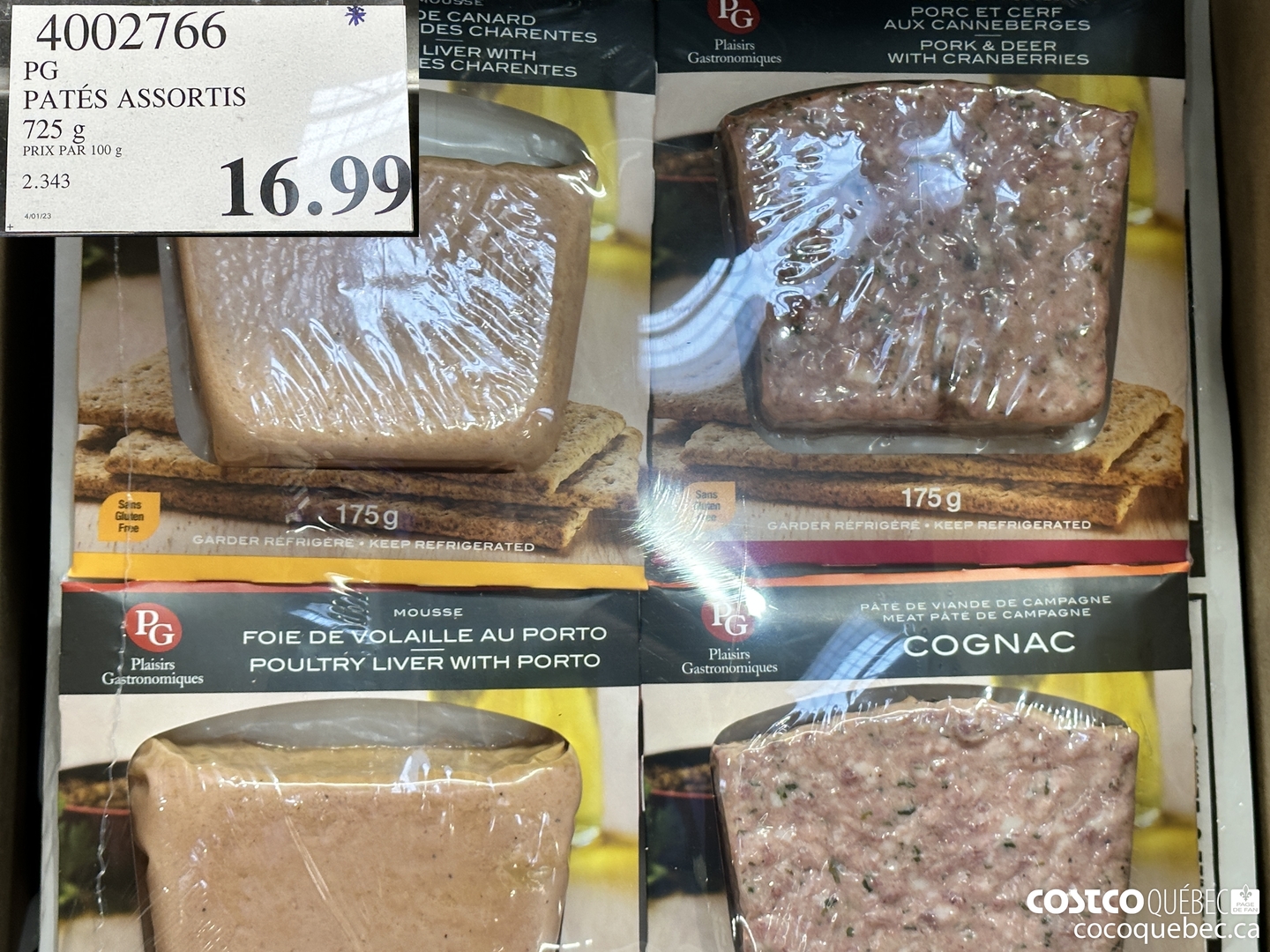 4002766 PG PATES ASSORTIS  $16.99