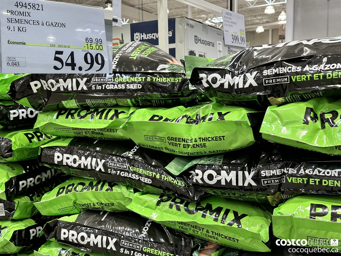 4945821 PROMIX SEMENCES a GAZON 9,1 KG ($15.00 INSTANT SAVINGS EXPIRES ON 2023-04-30) $54.99