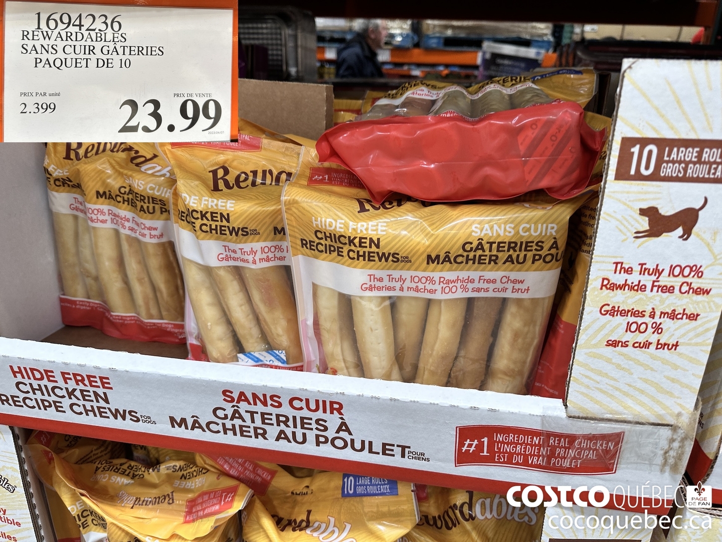 1694236 REWARDABLES SANS CUIR GATERIES PAQUET DE 10  $23.99