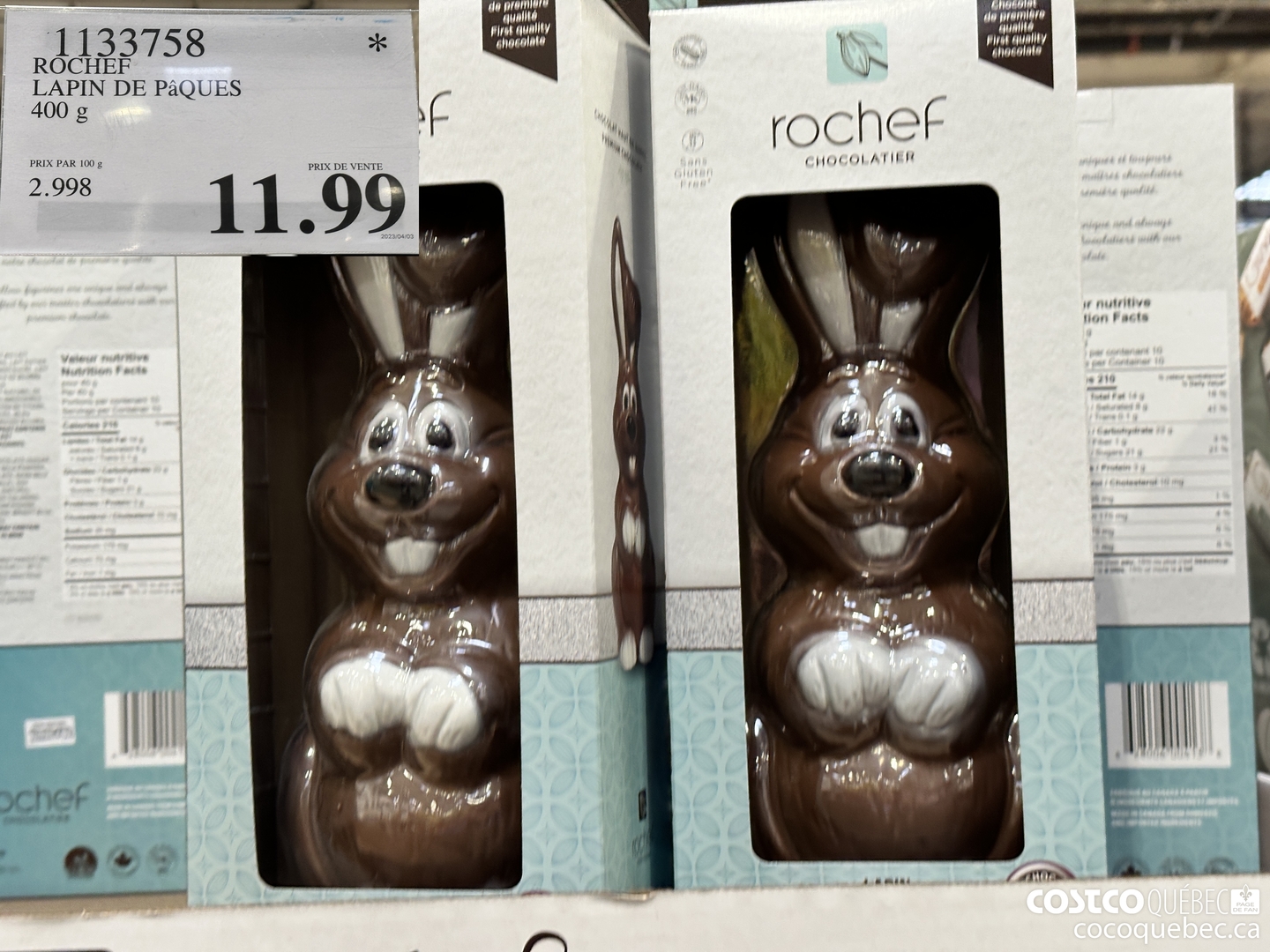 1133758 ROCHEF LAPIN DE PAQUES  $11.99