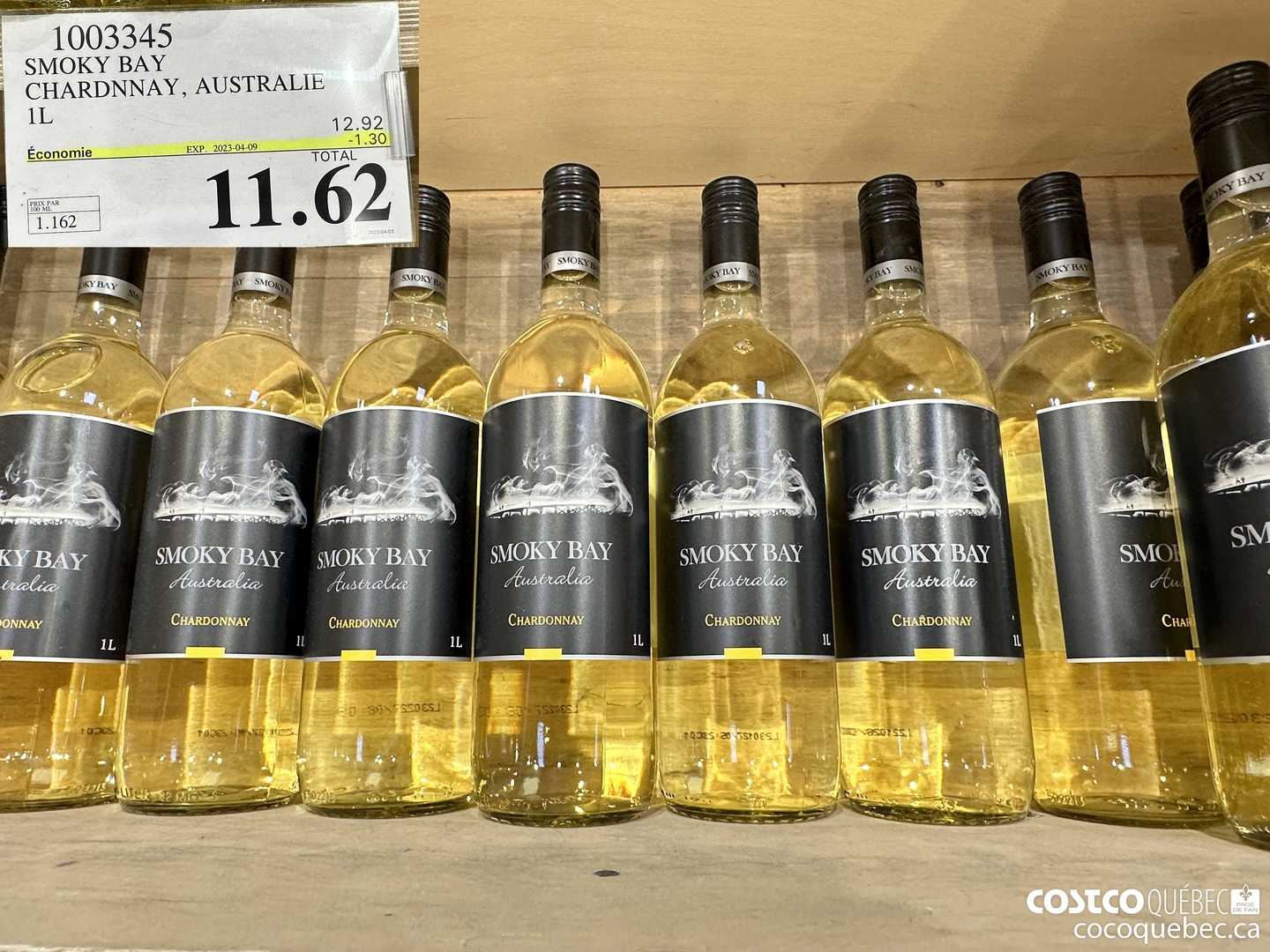 1003345 SMOKY BAY a BLANC PRIX PAR 100 ML PRIX DE VENTE ($1.30 INSTANT SAVINGS EXPIRES ON 2023-04-09) $11.62