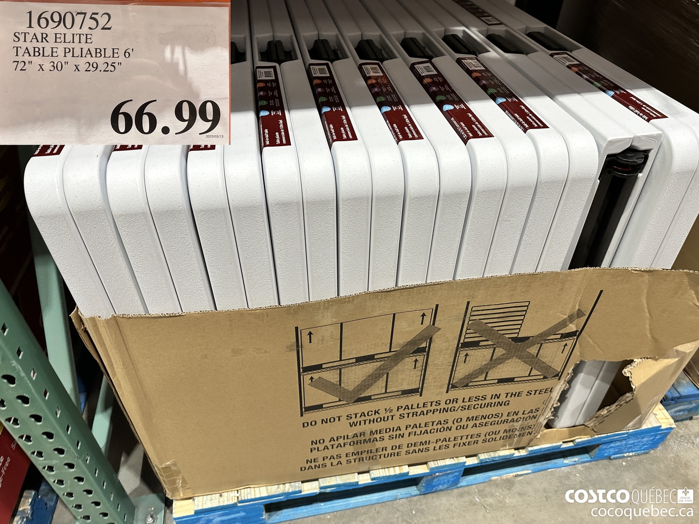 1690752 STAR ELITE TABLE PLIABLE 6 72