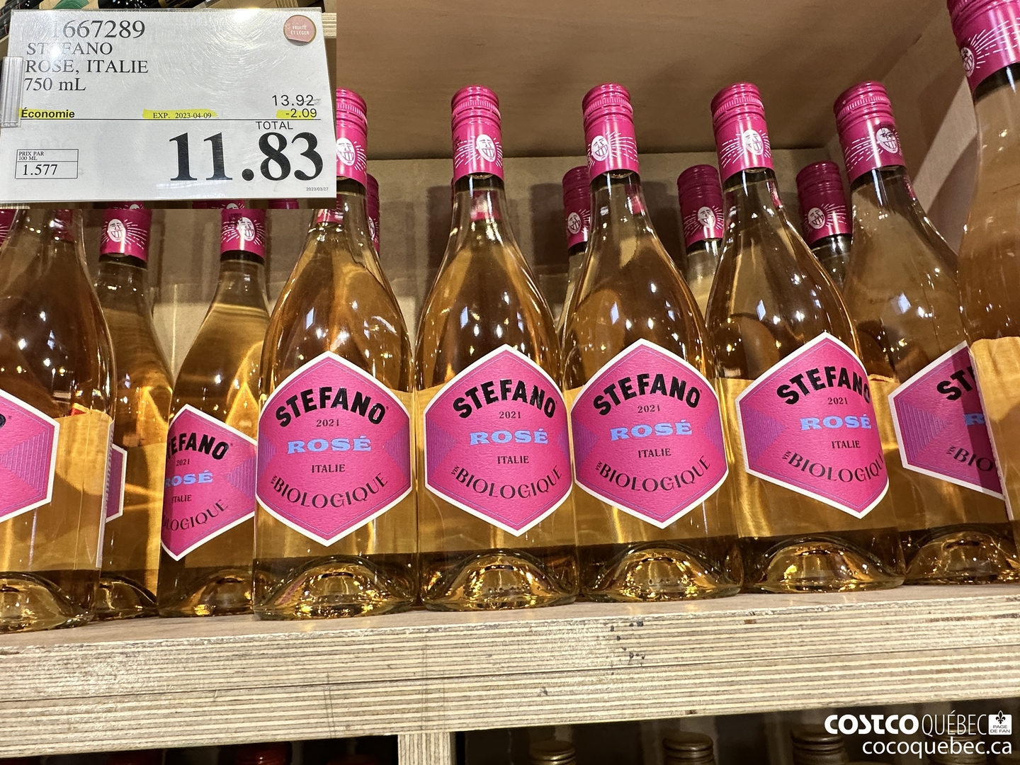 1667289 STEFANO ROSE, ITALIE 750 mL  ($2.09 INSTANT SAVINGS EXPIRES ON 2023-04-09) $11.83