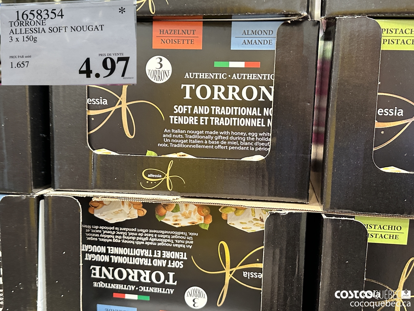 1658354 TORRONE ALLESSIA SOFT NOUGAT 3x 150g  $4.97