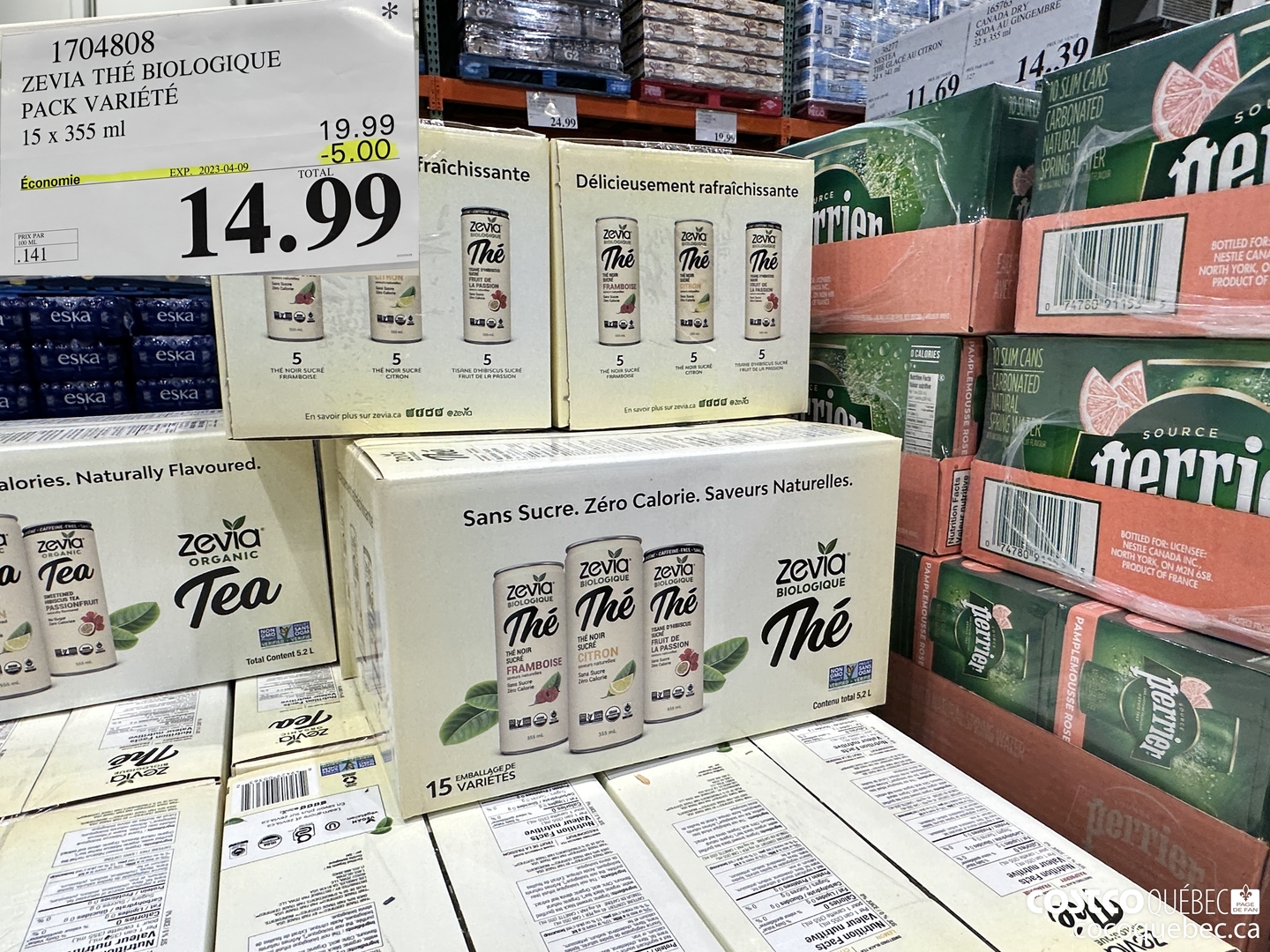 1704808 ZEVIA THE BIOLOGIQUE PACK VARIETE 15 x 355 ml ($5.00 INSTANT SAVINGS EXPIRES ON 2023-04-09) $14.99