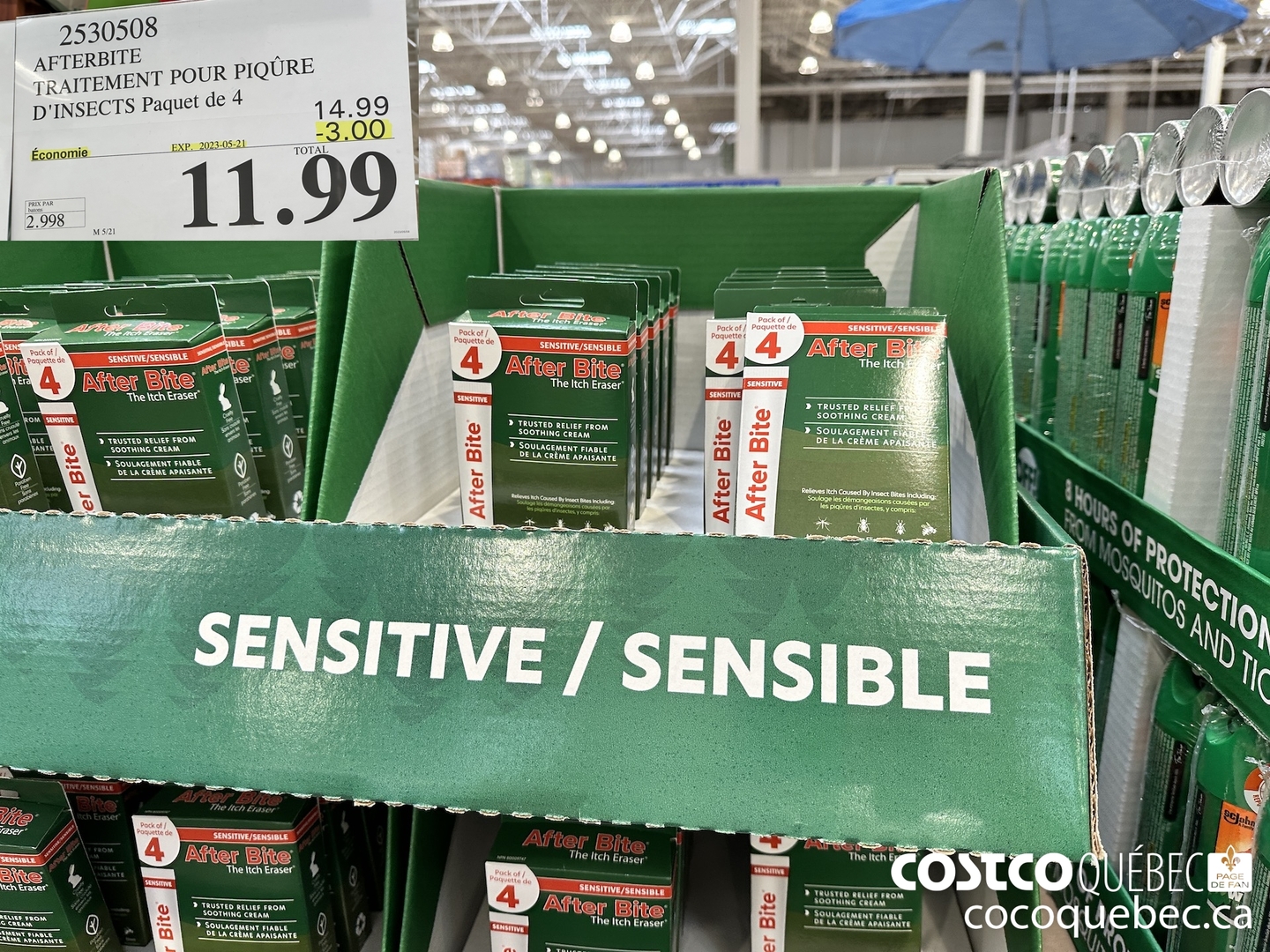 2530508 AFTERBITE +RAITEMENT POUR PIQURE D'INSECTS Paquet de 4 ($3.00 INSTANT SAVINGS EXPIRES ON 2023-05-21) $11.99