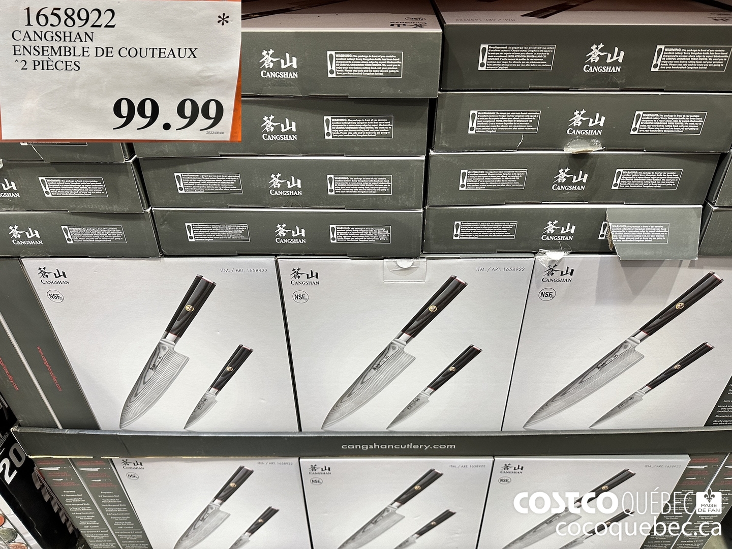 1658922 CANGSHAN ENSEMBLE DE COUTEAUX 2 PIECES  $99.99