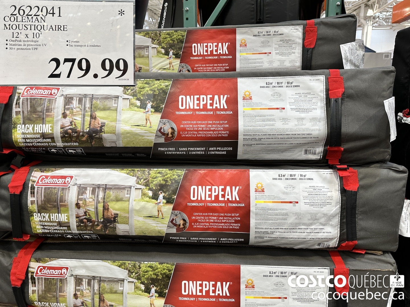 2622041 COLEMAN MOUSTIQUAIRE 12' x 10° $279.99