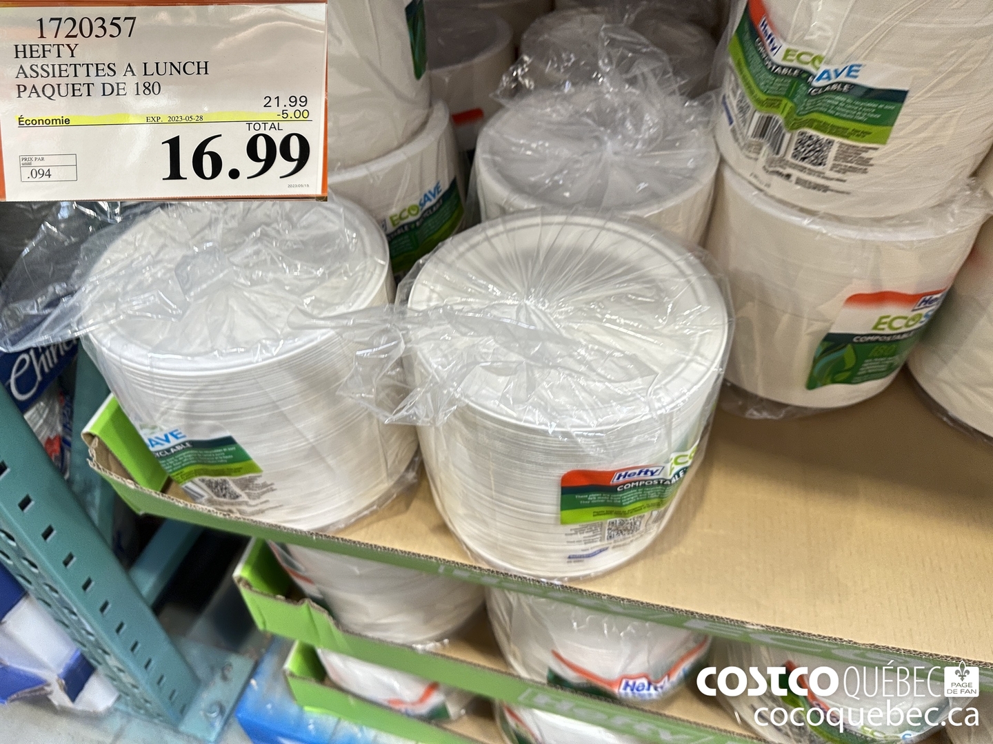 1720357 HEFTY ASSIETTES A LUNCH PAQUET DE 180  ($5.00 INSTANT SAVINGS EXPIRES ON 2023-05-28) $16.99