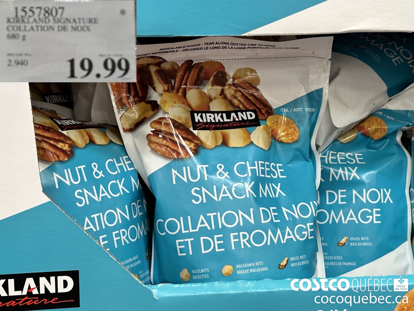 1557807 KIRKLAND SIGNATURE COLLATION DE NOIX $19.99