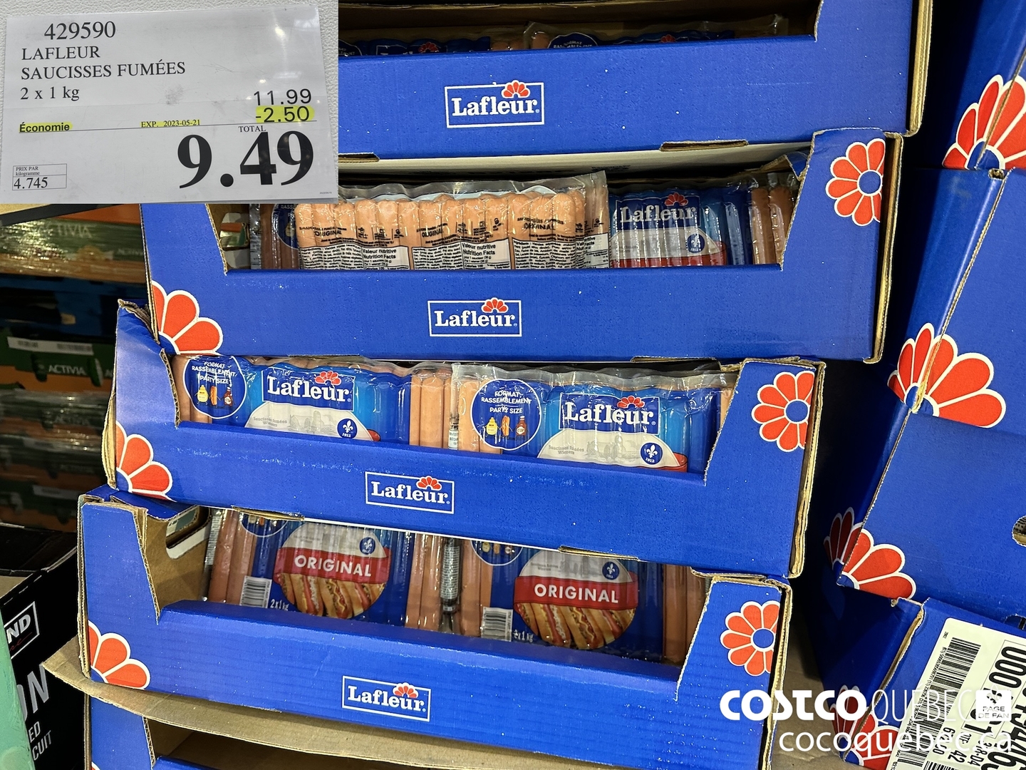 429590 LAFLEUR SAUCISSES FUMEES ($2.50 INSTANT SAVINGS EXPIRES ON 2023-05-21) $9.49