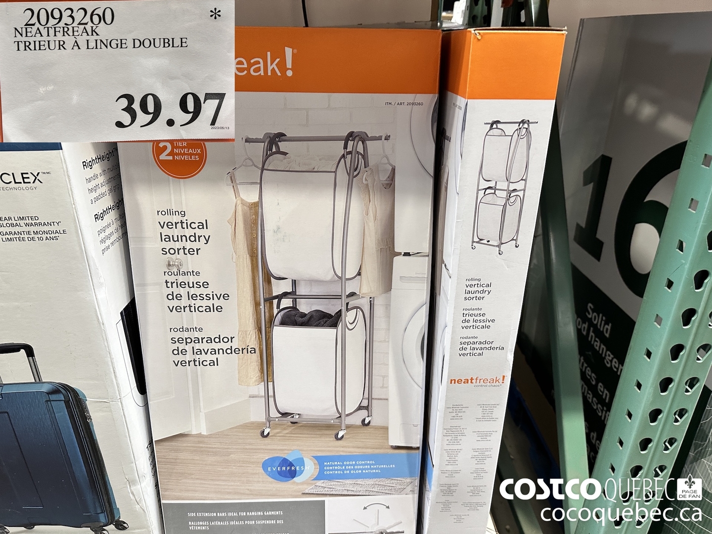 2093260 NEATFREAK TRIEUR A LINGE DOUBLE  $39.97