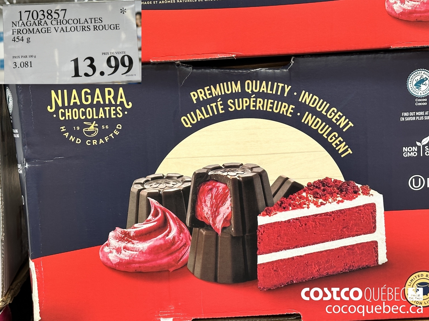 1703857 NIAGARA CHOCOLATES EROMAGE VALOURS ROUGH P 454G $13.99