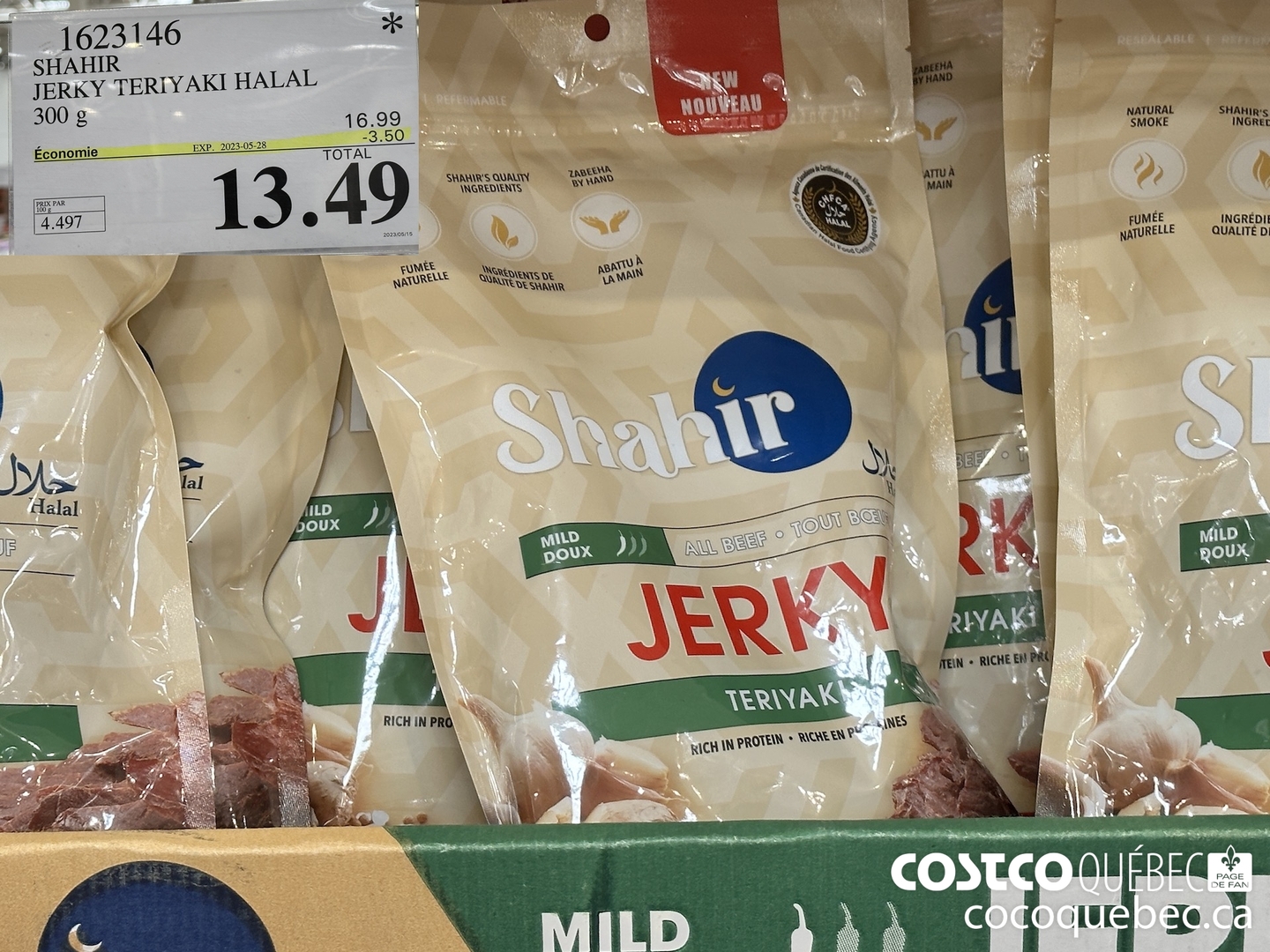 1623146 SHAHIR JERKY TERIYAKI HALAL ($3.50 INSTANT SAVINGS EXPIRES ON 2023-05-28) $13.49