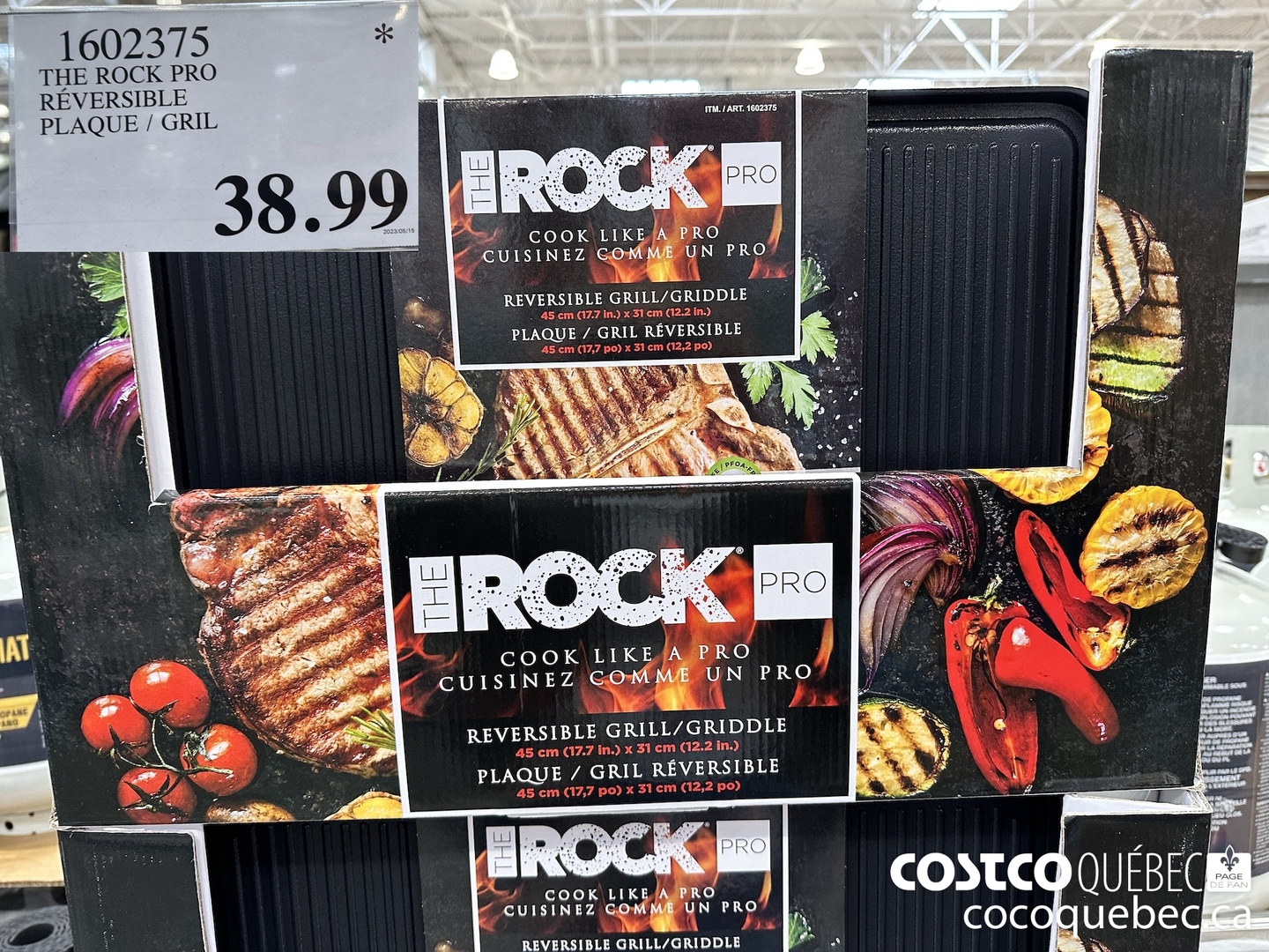 1602375 THE ROCK PRO REVERSIBLE PLAQUE/ GRIL  $38.99