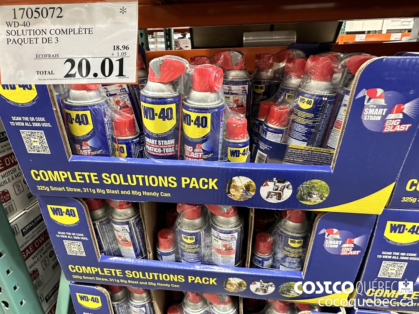 1705072 WD-40 SOLUTION COMPLETE PAQUET DE 3  $20.01