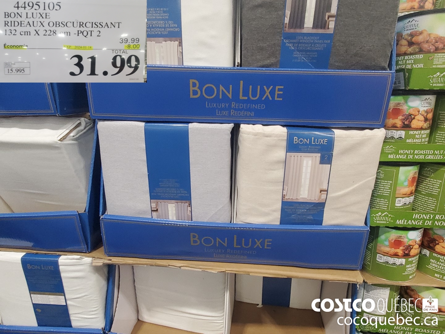 4495105 BON LUXE RIDEAUX OBSCURCISSANT ($8.00 INSTANT SAVINGS EXPIRES ON 2024-01-14) $31.99