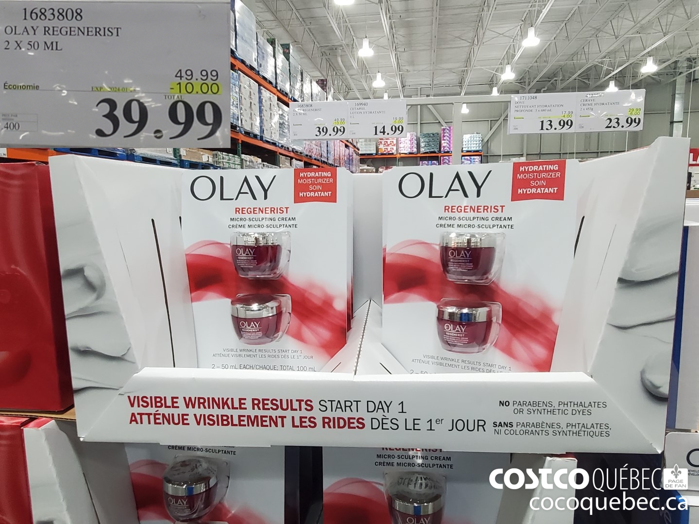 1683808 OLAY REGENERIST 2 X 50 ML  ($11.00 INSTANT SAVINGS EXPIRES ON 2024-01-28) $39.99