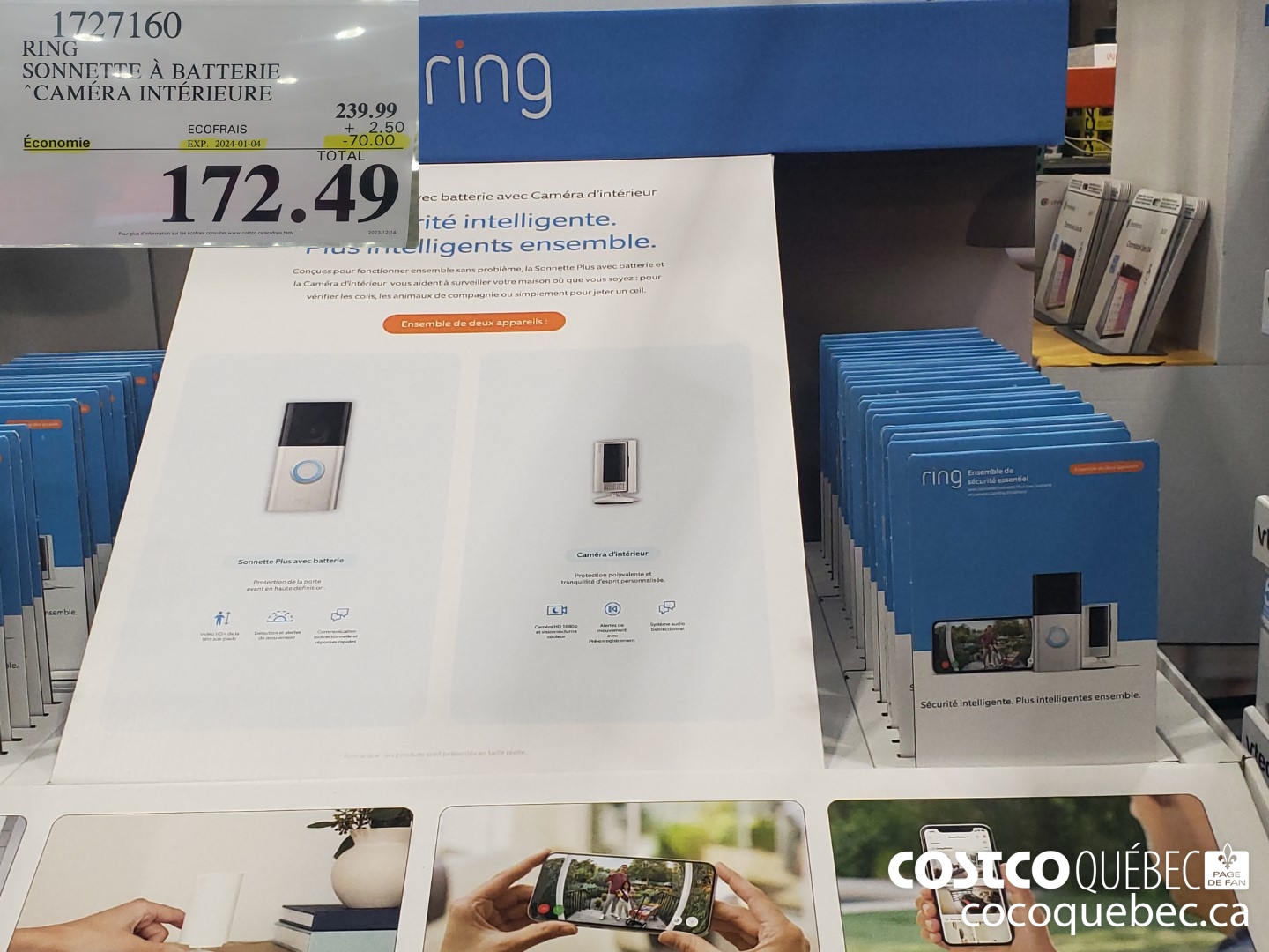 1727160 RING SONNETTE A BATTERIE ($70.00 INSTANT SAVINGS EXPIRES ON 2023-11-27) $172.49