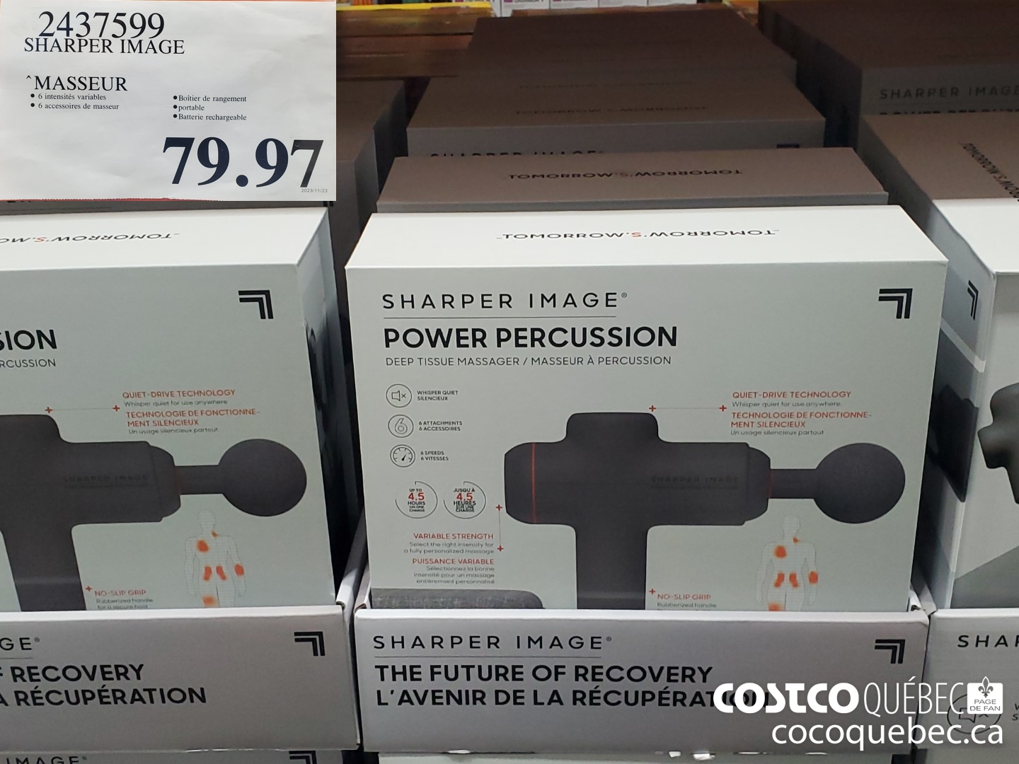 2437599 SHARPER IMAGE PERCUSSION PRO MASSEUR $79.97