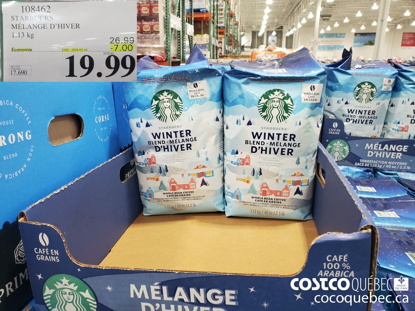 108462 STARBUCKS MELANGE D'HIVER 1.13 KG ($7.00 INSTANT SAVINGS EXPIRES ON 2024-01-28) $19.99