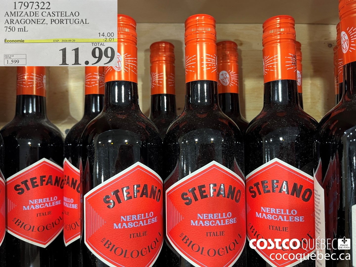 1797322 AMIZADE CASTELAO ARAGONEZ, PORTUGAL 750 mL  ($2.01 INSTANT SAVINGS EXPIRES ON 2024-09-29) $11.99