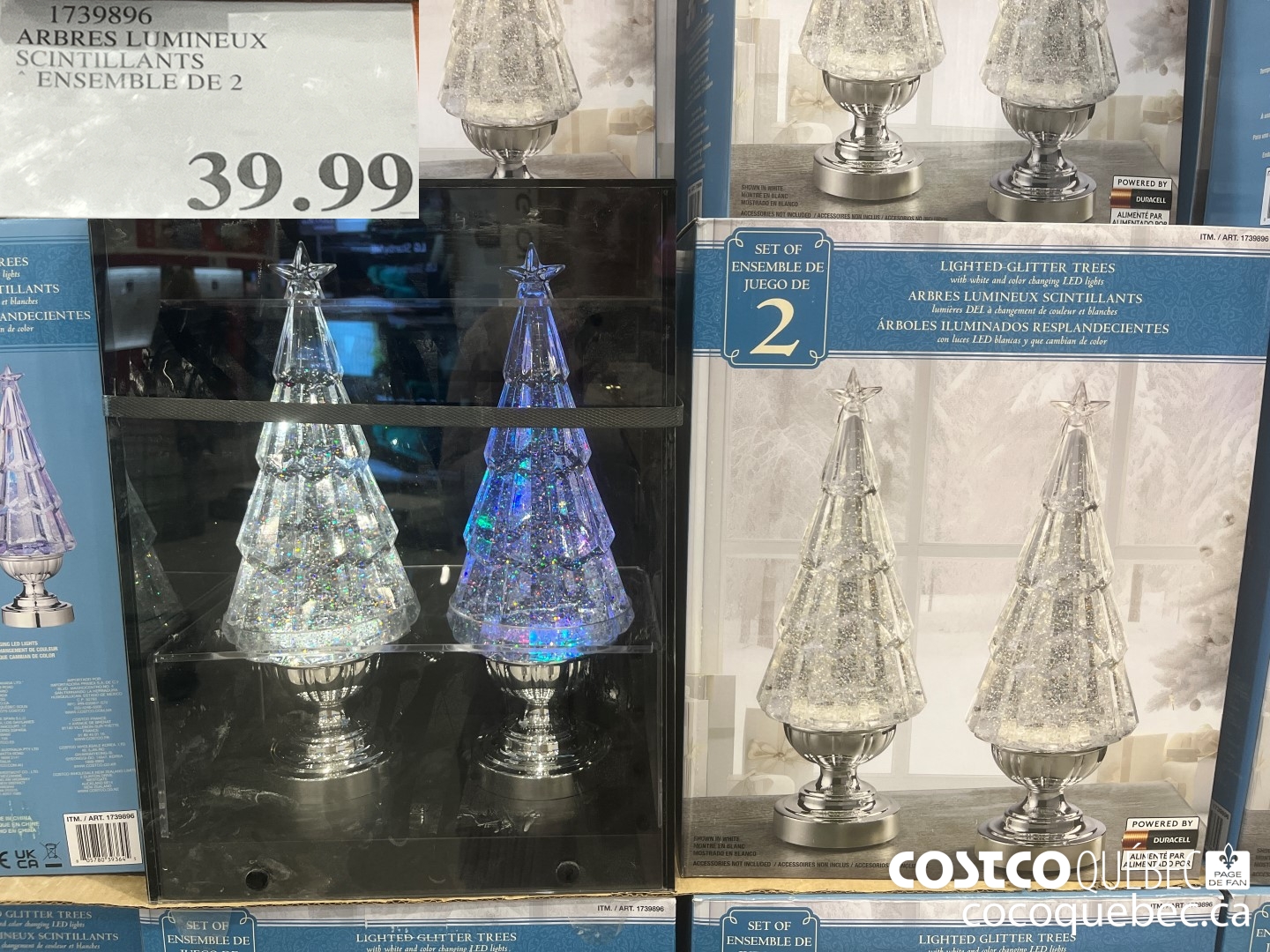 1739896 ARBRES LUMINEUX SCINTILLANTS ENSEMBLE DR 2  $39.99