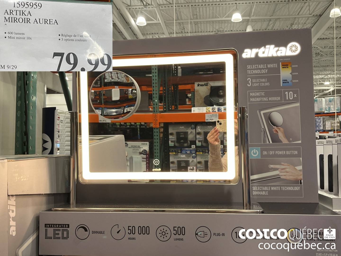 1595959 ARTIKA MIROIR AUREA  $79.99