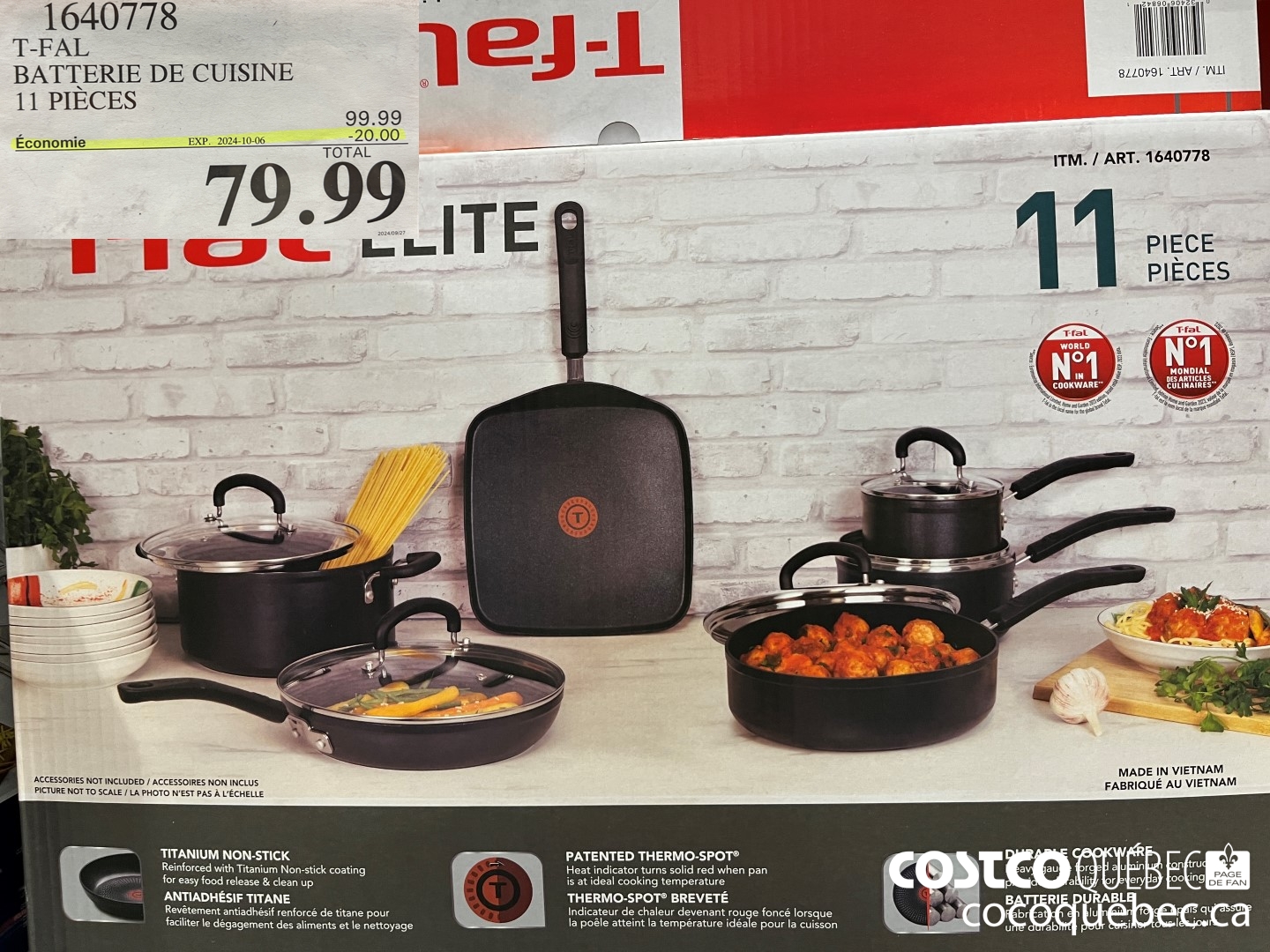 1640778 BATTERIE DE CUISINE 11 PIECES  ($20.00 INSTANT SAVINGS EXPIRES ON 2024-10-06) $79.99