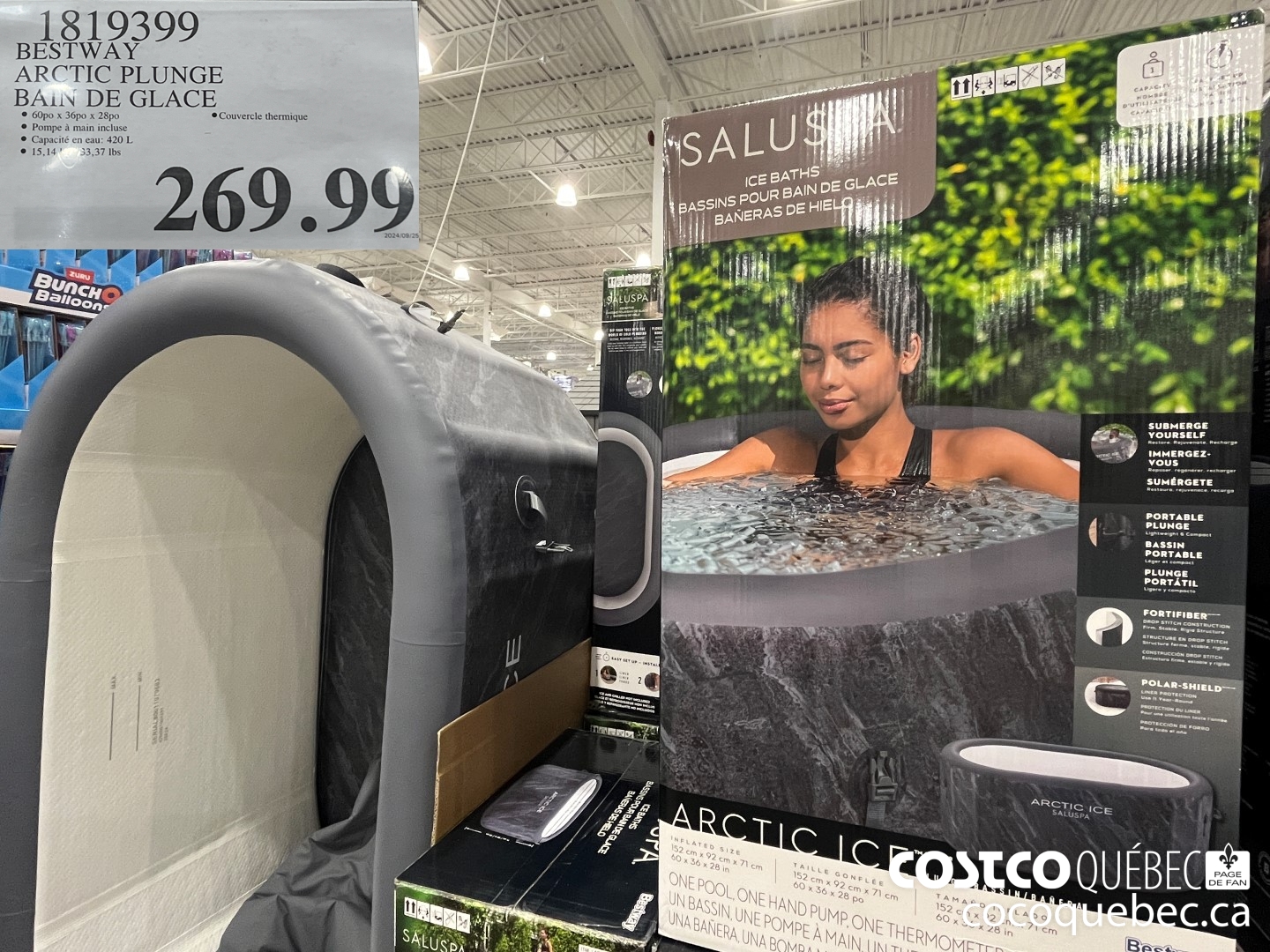 1819399 BESTWAY ARCTIC PLUNGE BAIN DE GLACE  $269.99