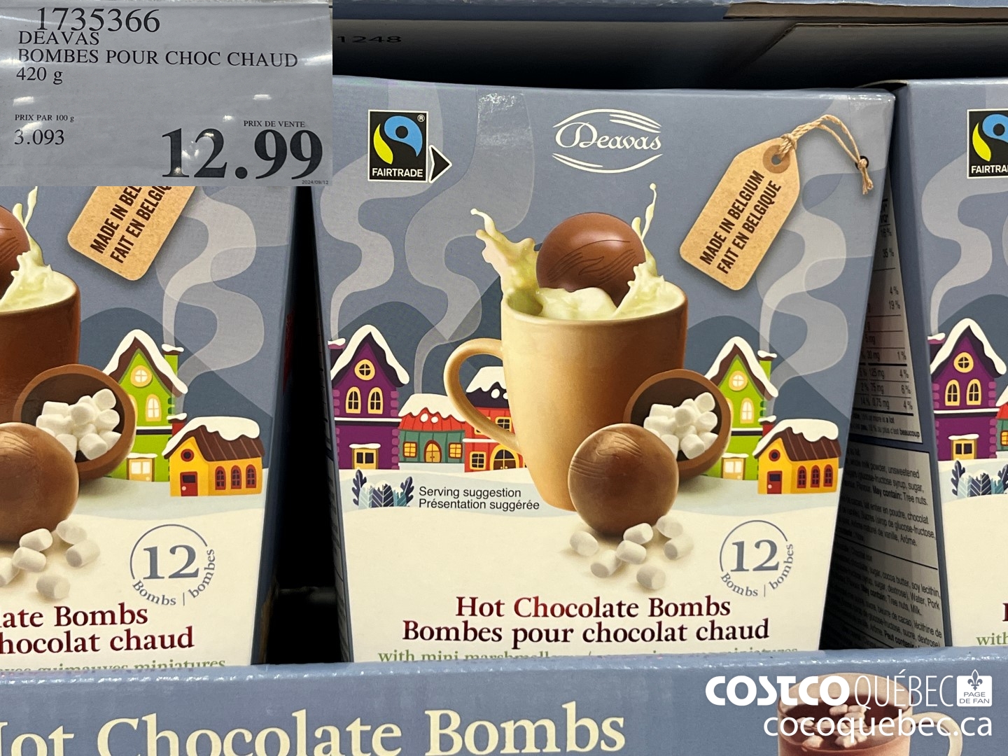 1735366 BOMBES POUR CHOC CHAUD 420 g (paquet de 12) $12.99