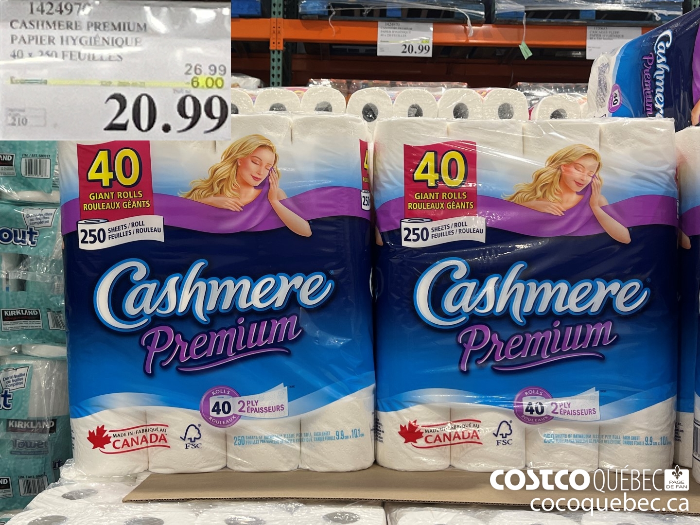 142497 CASHMERE PREMIUM PAPIER HYGIENIQUE  ($6.00 INSTANT SAVINGS EXPIRES ON 2024-10-27) $20.99