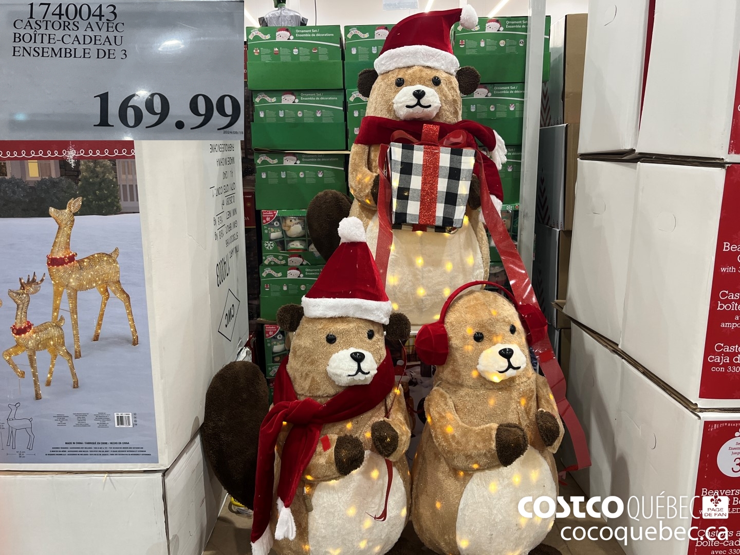 1740043 CASTORS AVEC BOITE-CADEAU ENSEMBLE DE 3  $169.99