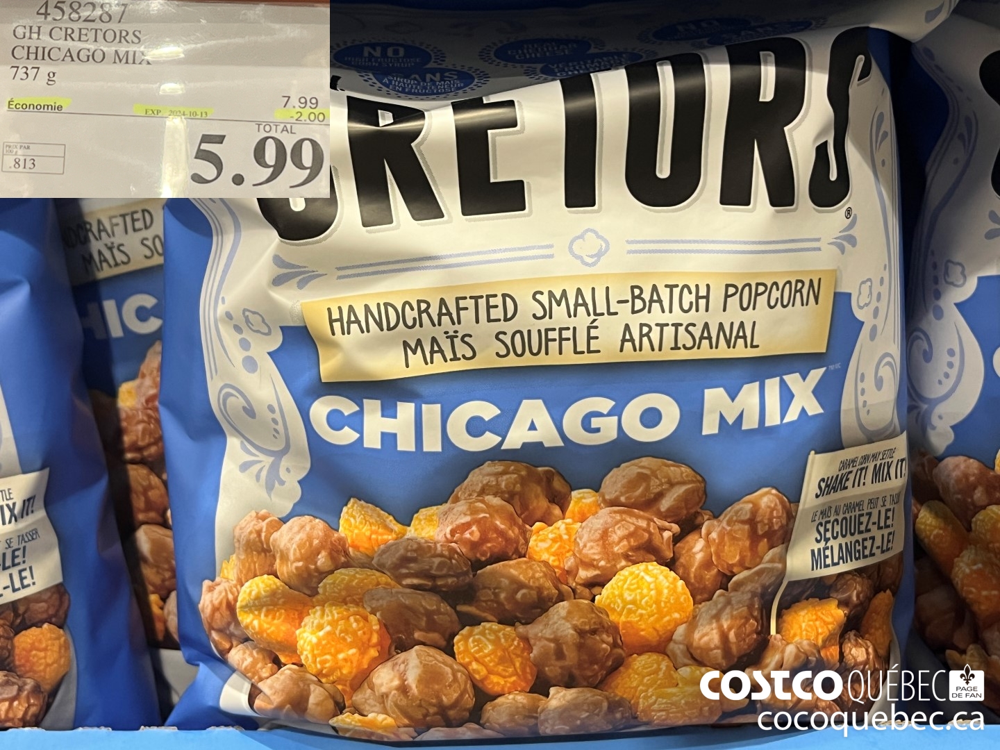 458287 CHICAGO MIX 737 G  ($2.00 INSTANT SAVINGS EXPIRES ON 2024-10-13) $5.99
