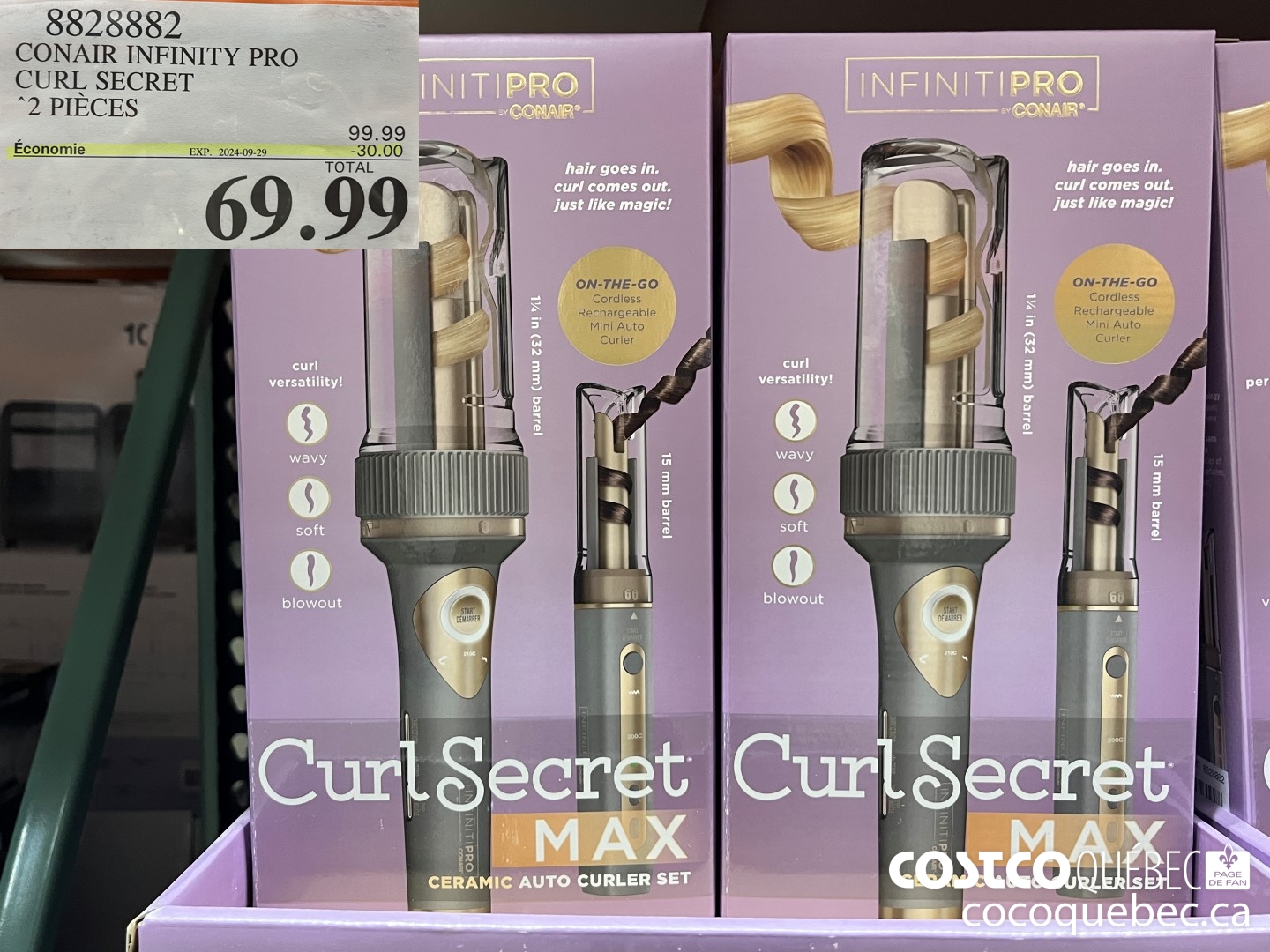 8828882 CONAIR INFINITY PRO CURL SECRET, 2 PIECES  ($30.00 INSTANT SAVINGS EXPIRES ON 2024-09-29) $69.99