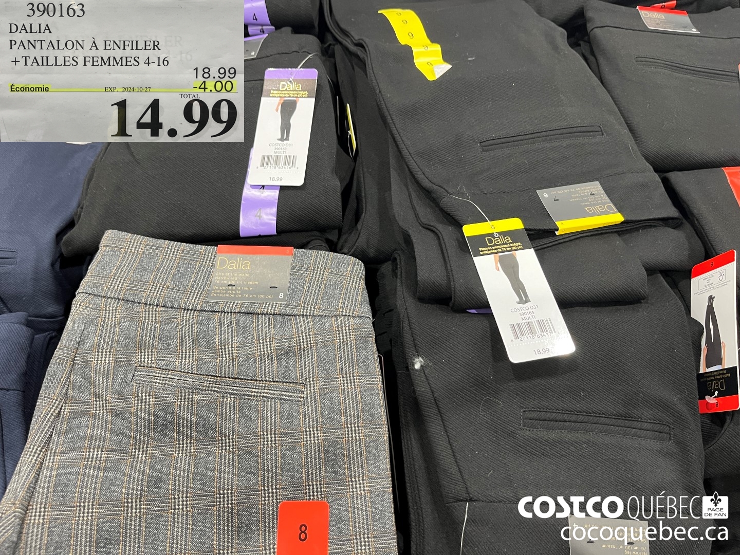 390163 DALIA PANTALON A ENFILER TAILLES FEMMES 4-16  ($4.00 INSTANT SAVINGS EXPIRES ON 2024-10-27) $14.99