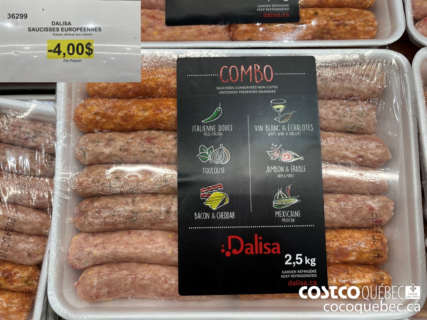 36299 DALISA SAUCISSES EUROPEENNES  ($4.00 INSTANT SAVINGS)